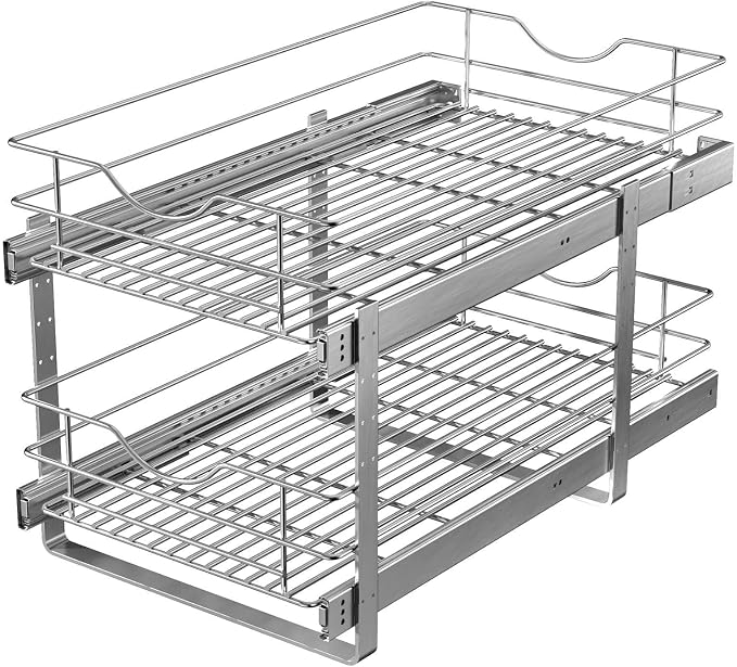 2 Tier Pull Out Cabinet Organizer, Soft Close Slide Out Drawer - Image 8