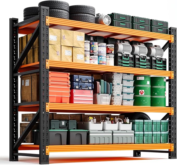Letaya 3000LBS Heavy Duty Storage Shelves, 4 Tier Large Tall Industrial Shelving by LetayaMetalCabinets