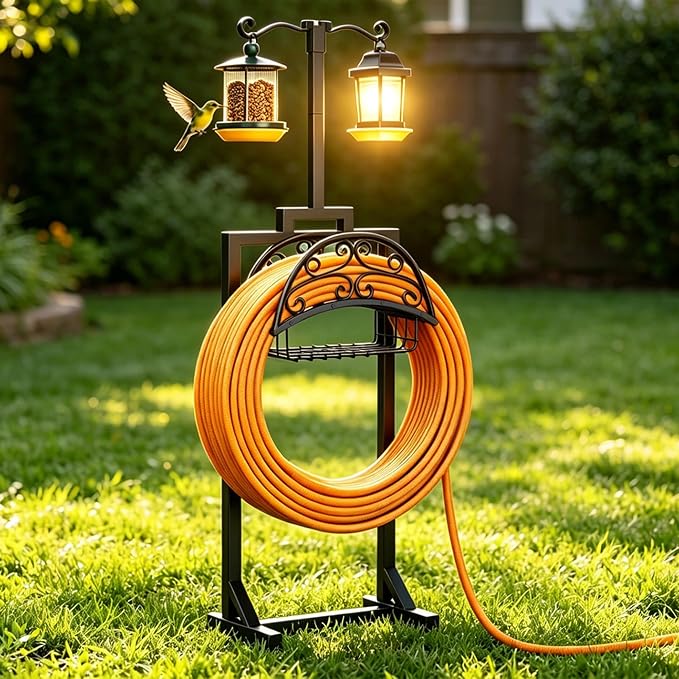 Garden Hose Holder with Shepherds Hooks - Image 3