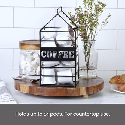 Pfaltzgraff Black Metal Wire Milk Carton Coffee Pod Holder, - Image 3