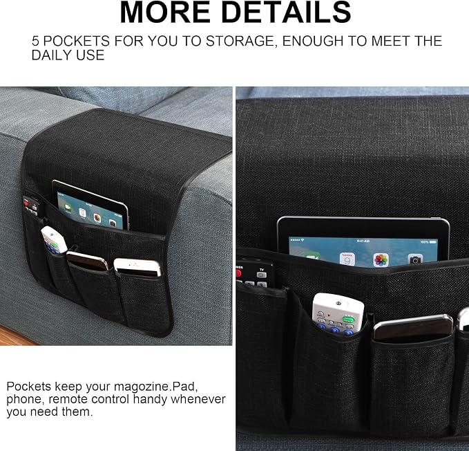 Sofa Armrest Organizer Non-Slip Remote Control Holders - Image 2