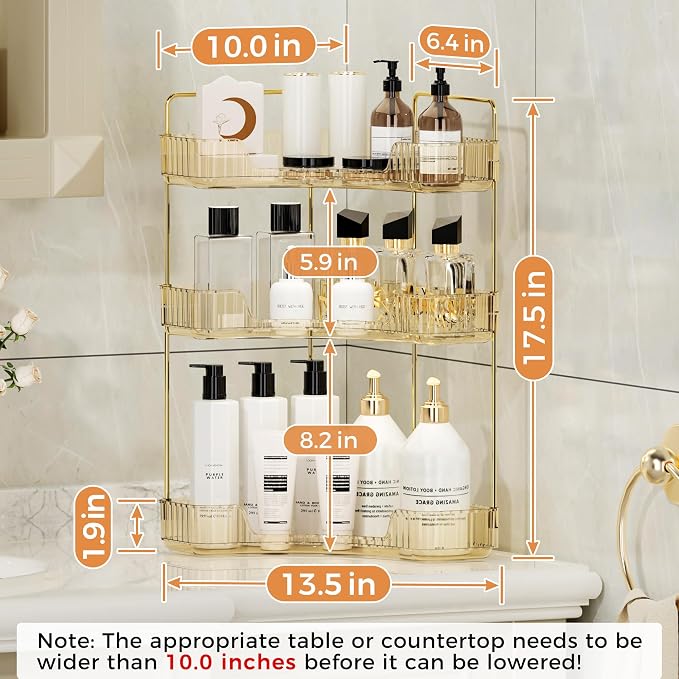 YCIA&DONE Corner Bathroom Counter Organizer, Makeup Organizer - Image 6