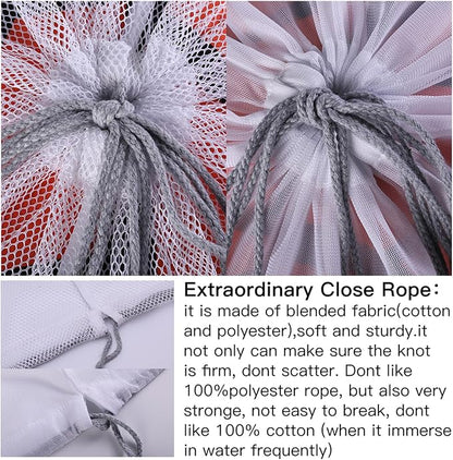 Kimmama Heavy Duty Coarse Mesh Drawstring Laundry Bag, 24x36" | Mesh Laundry Bag - Image 4