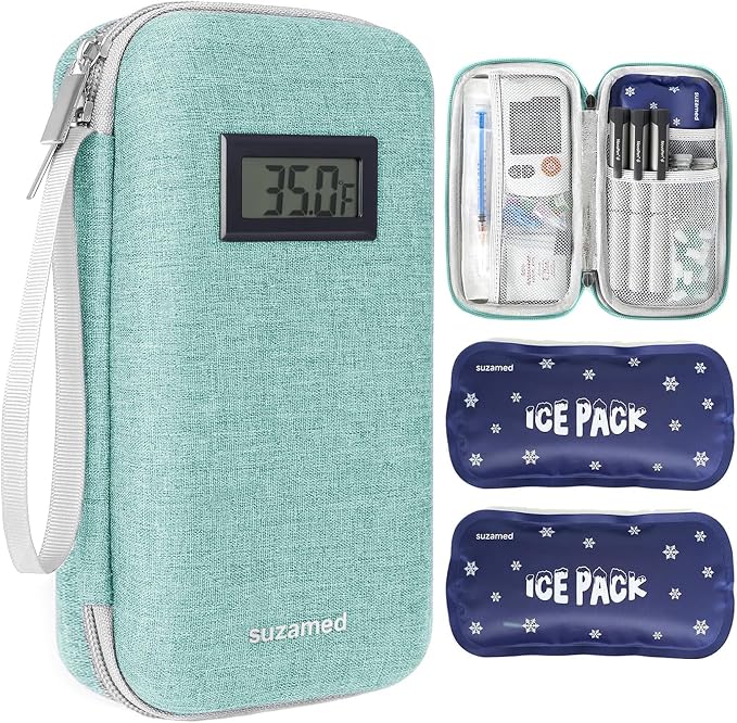 Insulin Cooler Travel Case, EVA Insulation Travel Medicine Kit by SUZAMED
