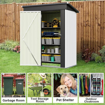 JUMMICO Metal Outdoor Storage Shed 5 x 3 FT Metal Shed - Image 6