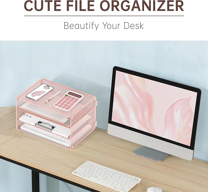 DALTACK 3 Tier Letter Tray Paper Organizer - Image 4