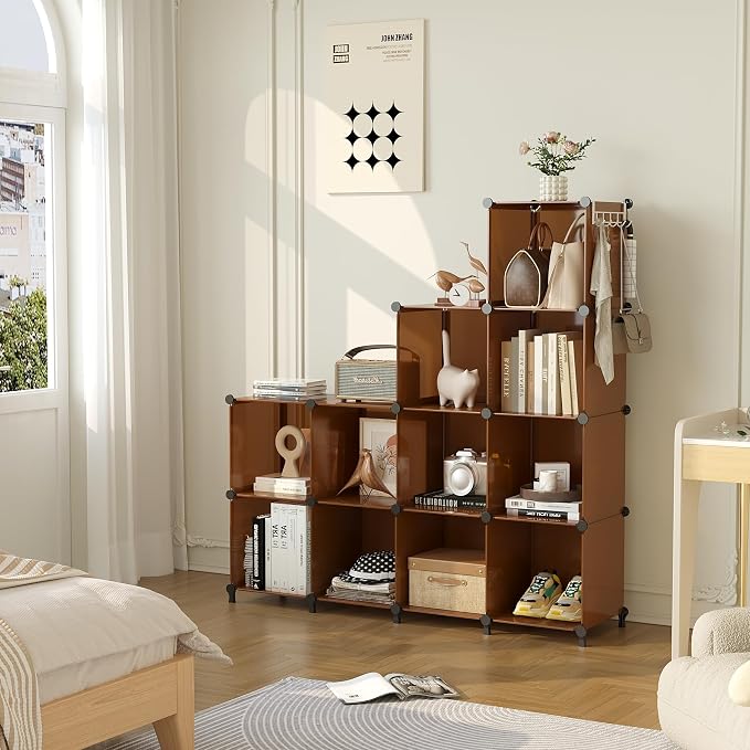 AWTATOS Cube Storage Organizer, Storage Cubes Shelves Bookshelf, 12 Cube Closet - Image 4