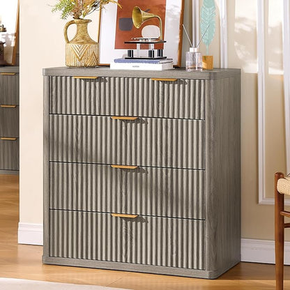 LEYAOYAO Fluted 5 Drawers Dresser by LEYAOYAO-Findtheshiningpointofyourideallife%EF%BC%81