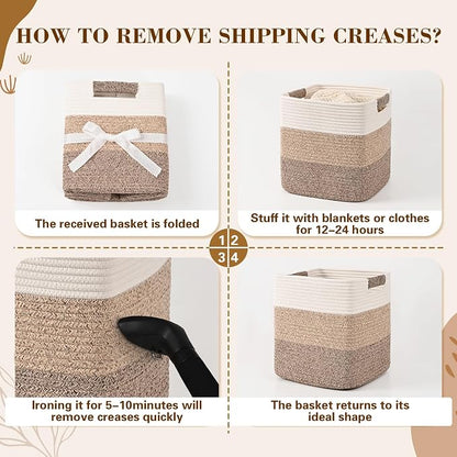 12 Inch Storage Cubes, 3 Pack Cube Storage Bins - Image 8