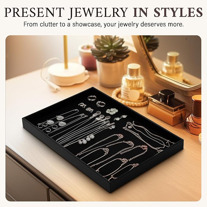RJ Displays Stackable Jewelry Tray Set, Stackable Plastic Jewelry Organizer Tray - Image 2