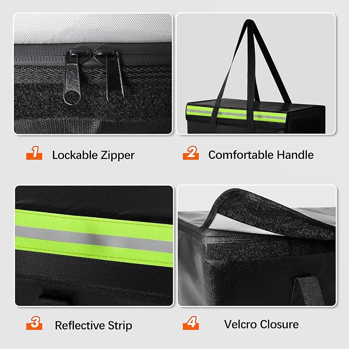 Large Fireproof Document Bag for Home Safe Storage, 4-layer fiberglass - Image 5
