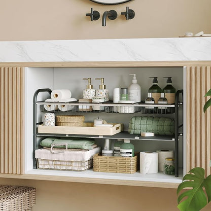 NETEL Under Sink Organizers and Storage, 2 Tier Expandable Under Cabinet - Image 6
