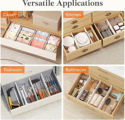 Lifewit 6" Tall Drawer Dividers, Adjustable Deep Drawer Organizer Clothes | 9 - Image 7