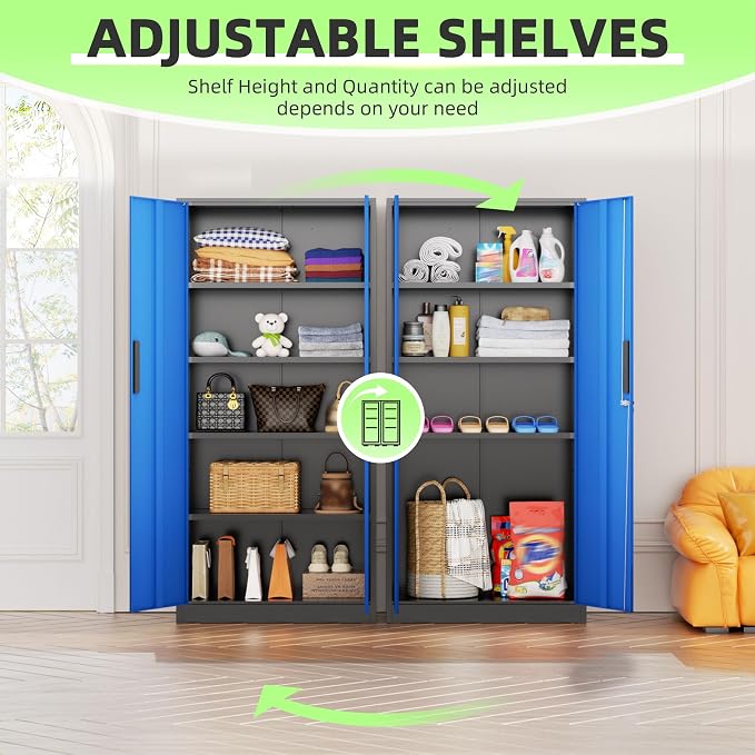 INTERGREAT Metal Storage Cabinet, Tall Metal Cabinet - Image 3