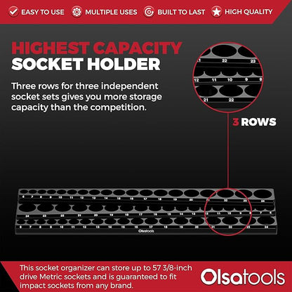 Olsa Tools Magnetic Socket Organizer - Image 2