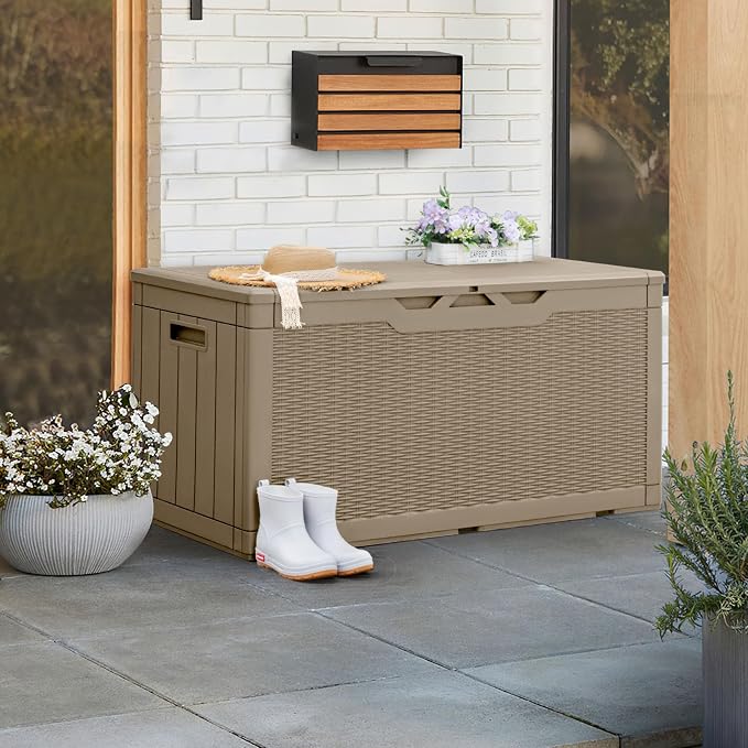 Greesum 100 Gallon Resin Patio Storage Box - Image 5
