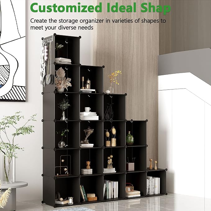 C&AHOME Cube Storage Organizer, 20-Cube Shelves Units, Closet Cabinet, DIY - Image 5