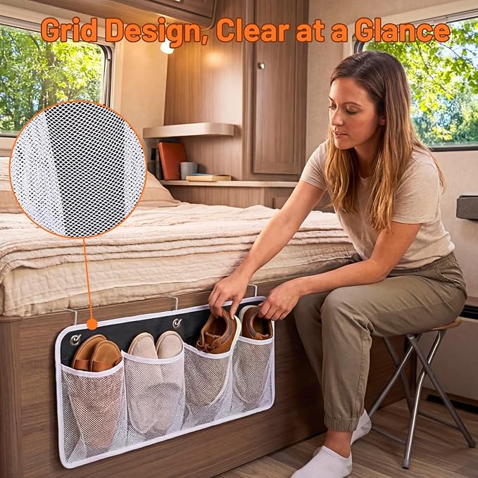 RV Shoe Storage for Bedside - Image 3