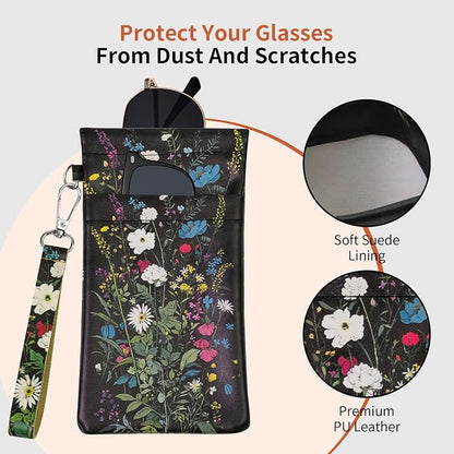 Double Eyeglass Case Soft Dual Glasses Case - Image 3