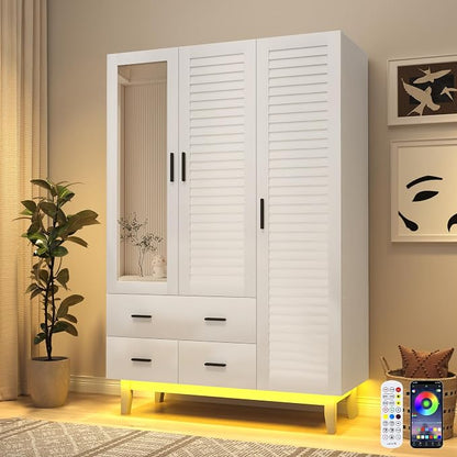 jiteentarou 3 Door Armoire Wardrobe Closet Cabinet by jiteentarou