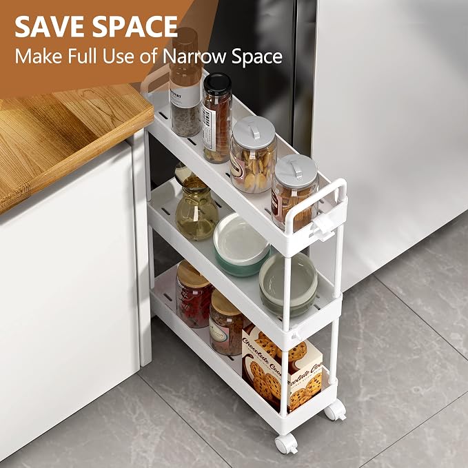 SOLEJAZZ Slim Rolling Storage Cart - Image 4