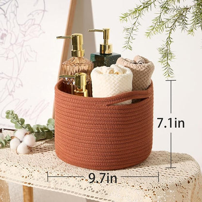 Small Basket for Organizing | Cube Shelf Closet Storage Baskets | 9.7×9.7×7.1” - Image 3