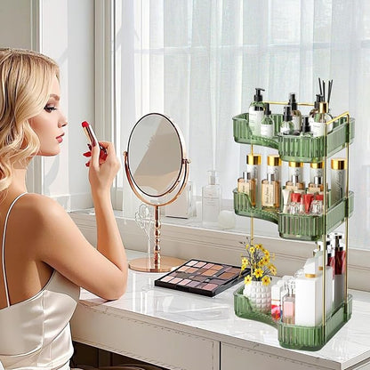 GTI 3-Tier Corner Bathroom Counter Organizer, Large Capacity Makeup Organizer - Image 2