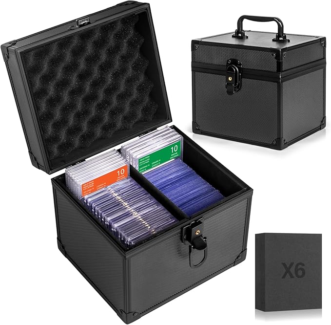 Graded Card Storage Box, Top Loaders Case, Sports Trading Box, Slab PSA MTG CSG by MIXPOETStorage