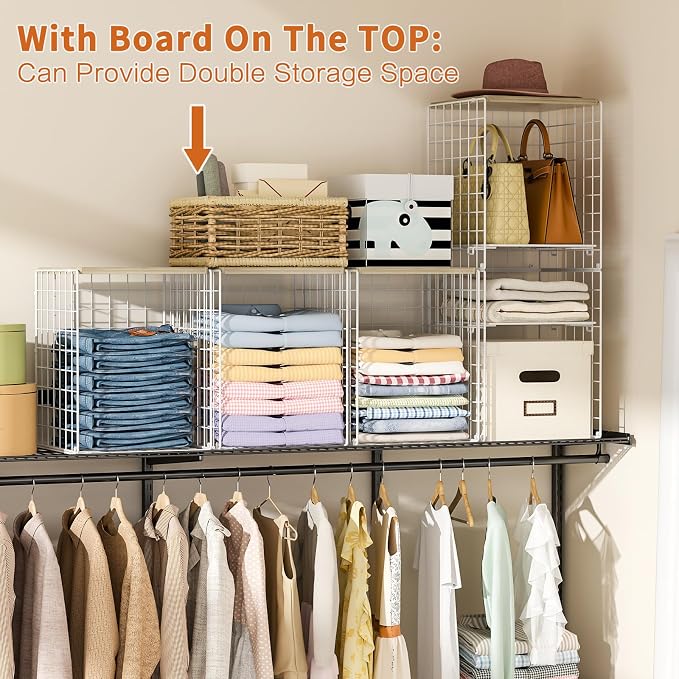 6 Tier Taller Closet Organizers and Storage, Stackable Closet Shelf Organizer - Image 4