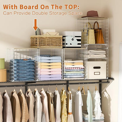 6 Tier Taller Closet Organizers and Storage, Stackable Closet Shelf Organizer - Image 4
