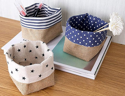 Foraineam 6 Pack Mini Hanging Storage Bag Cotton Linen Decorative Wall-Hanging - Image 6