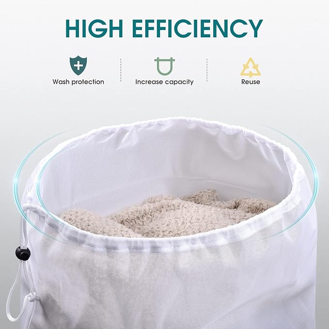 OTraki 2 Pcs Large Mesh Laundry Bags 24X36 Inch Heavy Duty Drawstring Laundry - Image 5