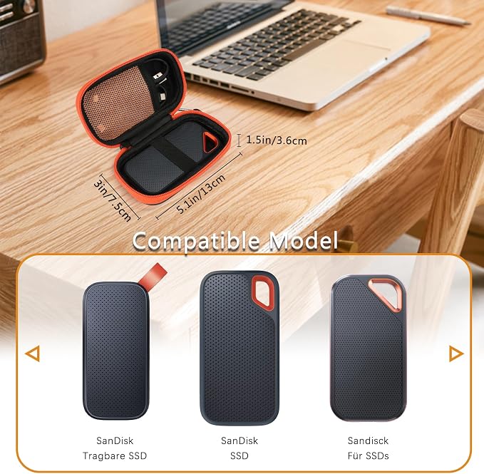 Hard Case for Sandisk Extreme Pro/Sandisk Extreme Portable External SSD 128GB - Image 2