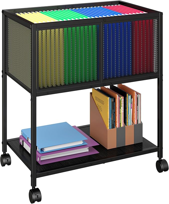 Sbanmao Rolling File Cart, Mobile File Cabinet by shengbaomaoyi