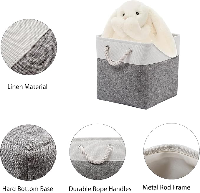 Fabric Storage Bins, 11 inch cube storage bins - Image 3