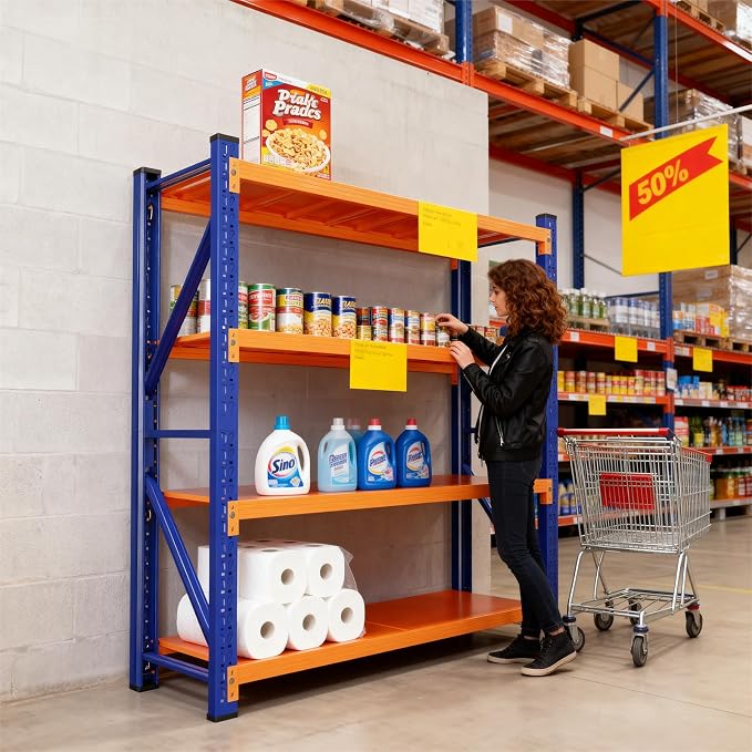 79" H Garage Shelving, 3500LBS Heavy Duty Storage Rack, 4 Tiers Metal Storage - Image 3