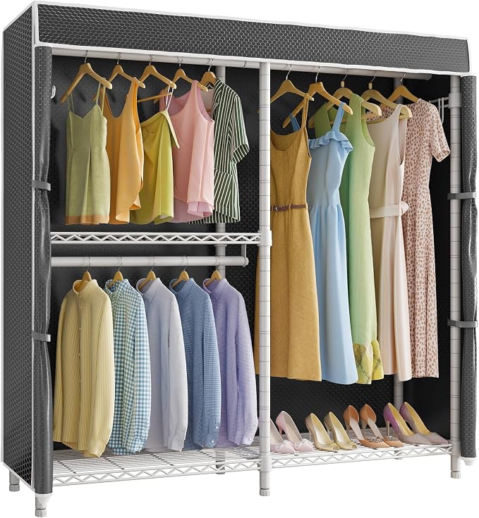 VIPEK V4C Garment Rack with Cover, Heavy Duty Portable Closet Adjustable Metal by VIPEK