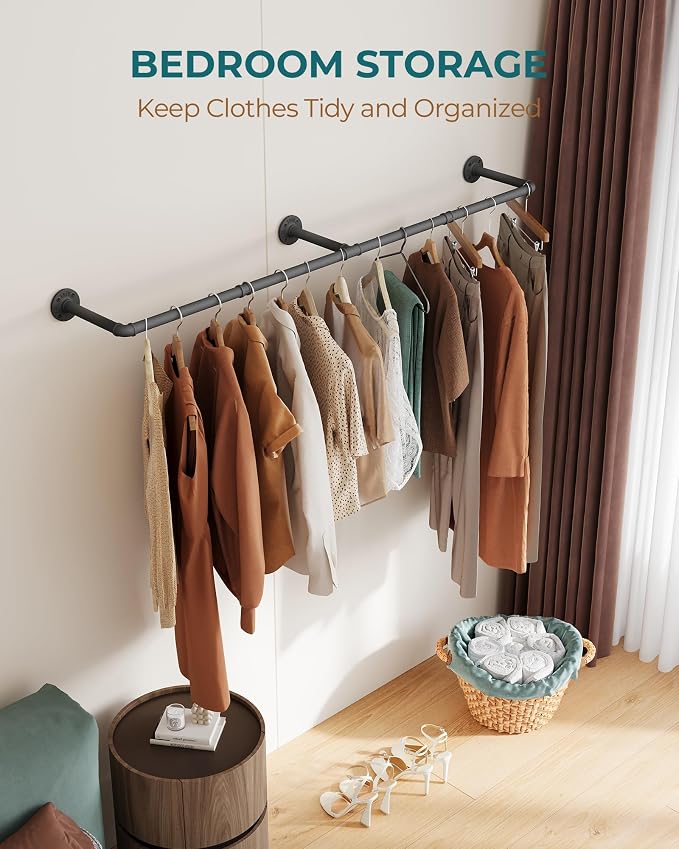 OROPY 65.7" Heavy Duty Industrial Pipe Clothes Rack - Image 8