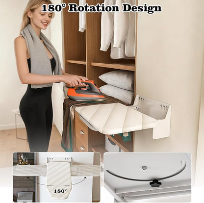 Wall-Mounted Ironing Board 37.4" x 11.8" Compact Mount Fold Down Iron Board - Image 4