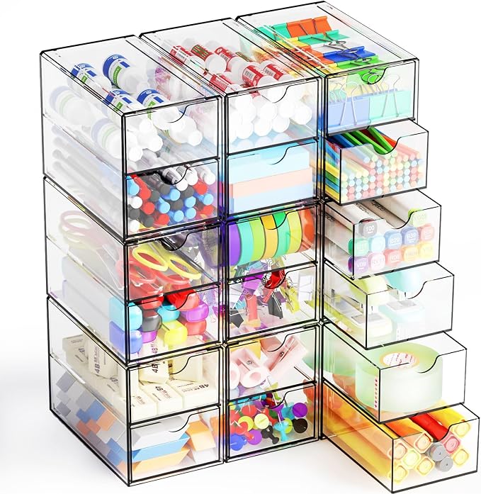 Yieach 9 Pack Small Acrylic Drawers - Image 9