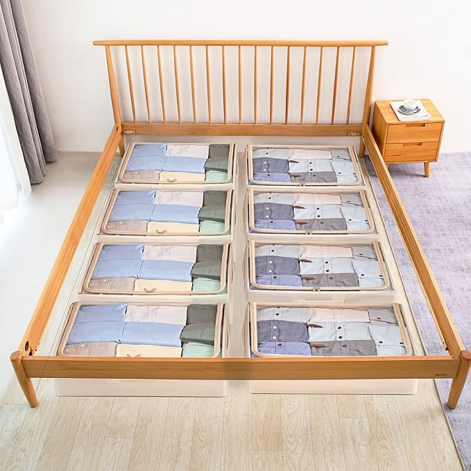 Under Bed Storage Bins Frame Storage Box Oxford Fabric Sturdy Underbed - Image 7