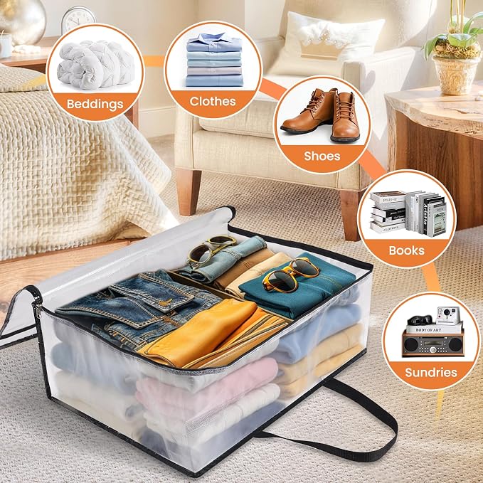 TasticTotes 8 Pack Clear Storage Bags - Image 6