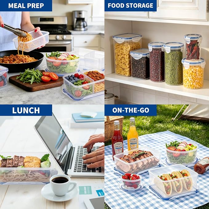 KIGI Multi-Pack Small Plastic Food Storage Containers Set, BPA-Free Plastic - Image 6