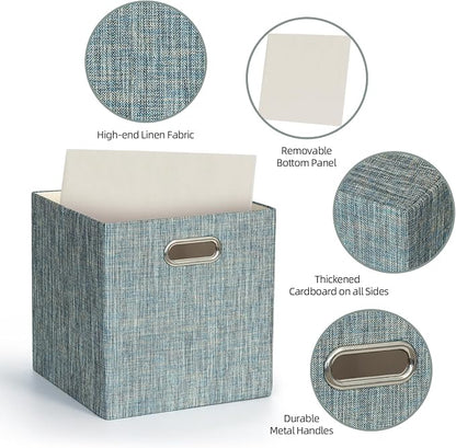 Posprica Storage Basket Bins, 13×13×13 Foldable Storage Boxes Fabric Drawer - Image 4