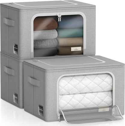 Sorbus Storage Bins with Metal Frame - Image 7