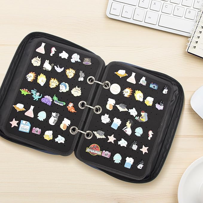 Enamel Pin Display Pages Pin Carrying Case, Pins Collection Storage Organizer - Image 4