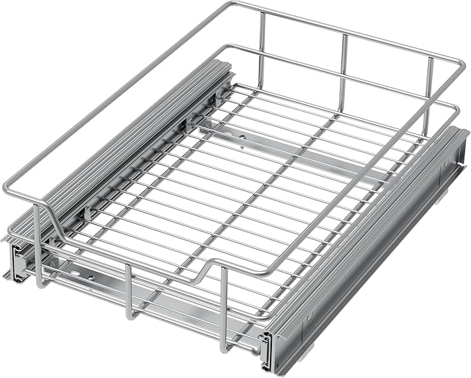 Pull Out Cabinet Organizer 11" W X 17" D, Slide Out Drawers by STORKING