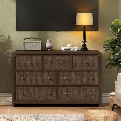 Oak&Sparrow 7 Drawer Dresser for Bedroom, Boho Chest of Drawers, Thickened - Image 9