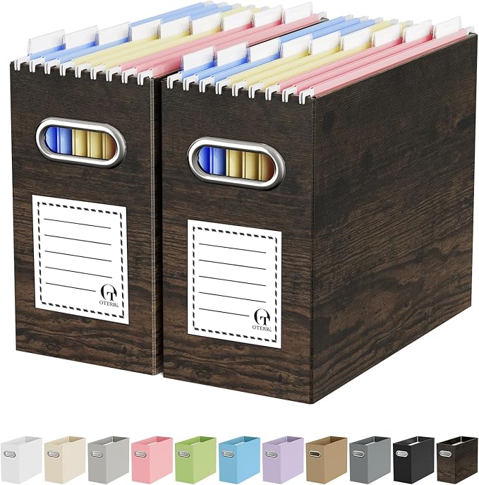 Portable Collapsible Cardboard File Box by Oterri