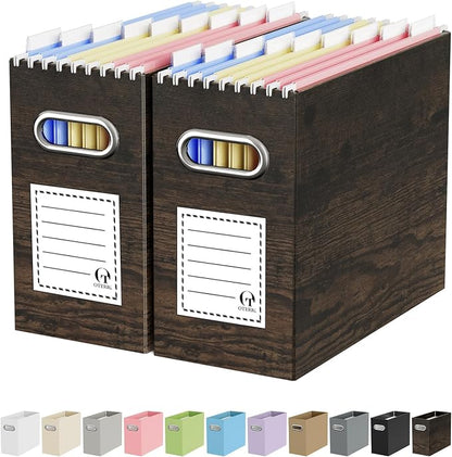 Portable Collapsible Cardboard File Box by Oterri